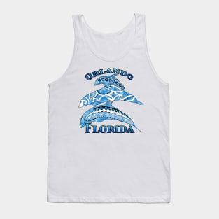 Orlando Florida Vacation Tribal Dolphins Tank Top